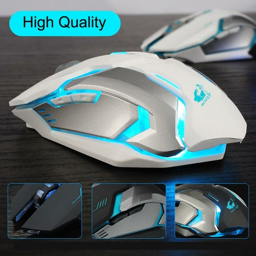 Stealth Wireless Mouse – Silent LED Performance