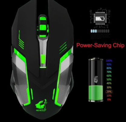 Stealth Wireless Mouse – Silent LED Performance